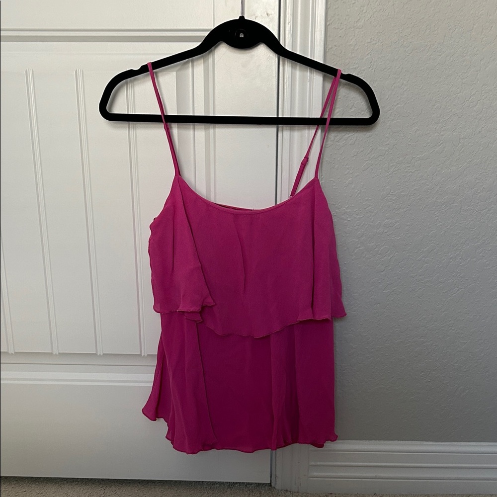 BCBGMaxAzria Fuchsia Layered Camisole size M